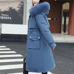 New Casual Fashion Female Winter Parkas For Women Coats Long Thick Parka Liner Remove Womens jacket Feminine clothes