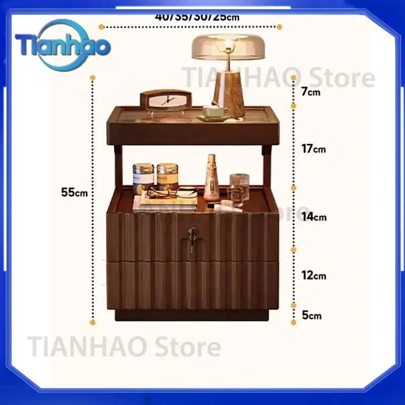 Creative Storage Bedside Table for Vintage Premium Aesthetic Elegant Nightstand Unique Design Cajonera Home Furniture