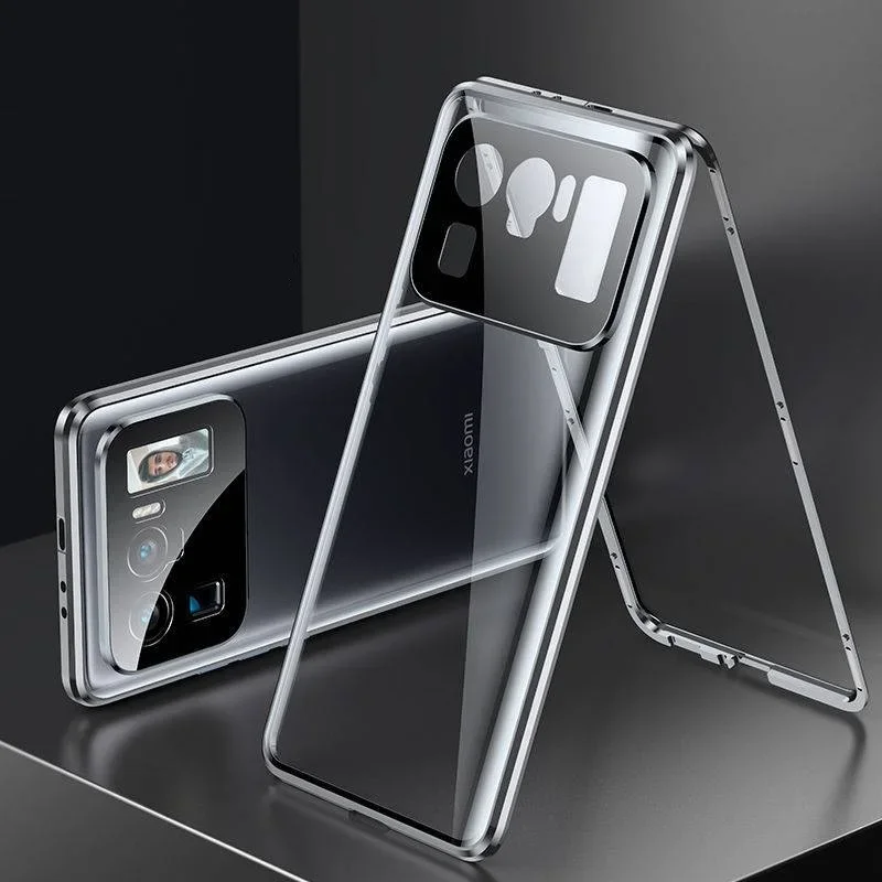 For Xiaomi Mi 11 Ultra Case 360 Magnetic Flip Cover For Xiaomi 14 Pro 13 Ultra 13T Mi12 Pro 12s 12X Double Sided Tempered Glass