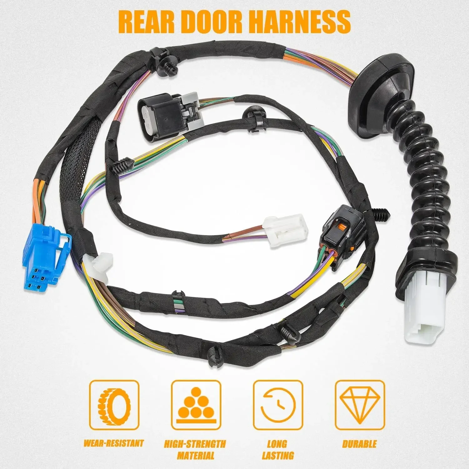 56051694AA 56051931AA 高品質プラスチック製リアドア配線ハーネス 2004-2010年式 ダッジ ラム 1500 2500 3500 4500 5500 DH-1066用