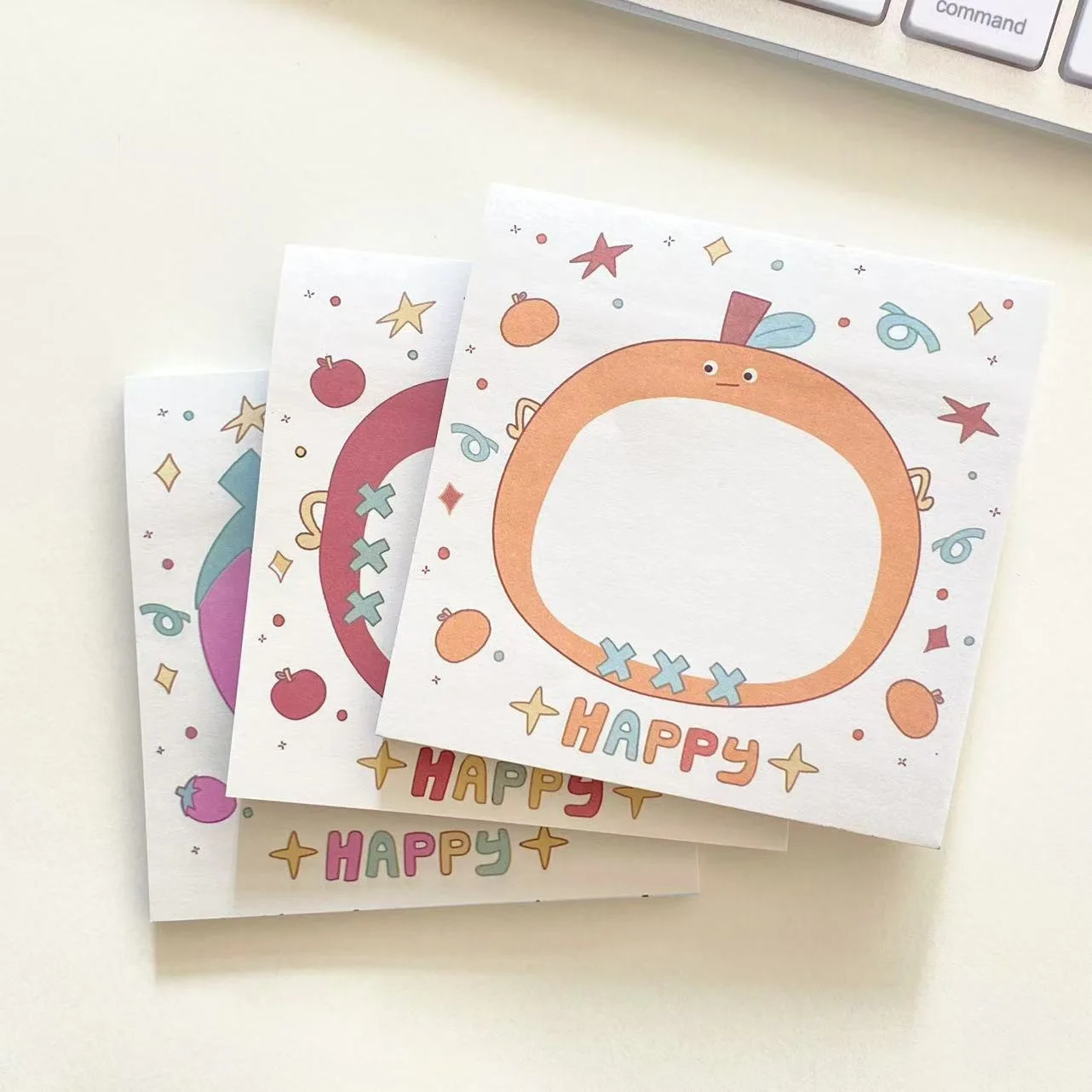 High-looking Simple Memo Notes Ins Style Girl Students N Times of Sticky Fruit Can Tear Sticky Notes Memo Pad  Message Post