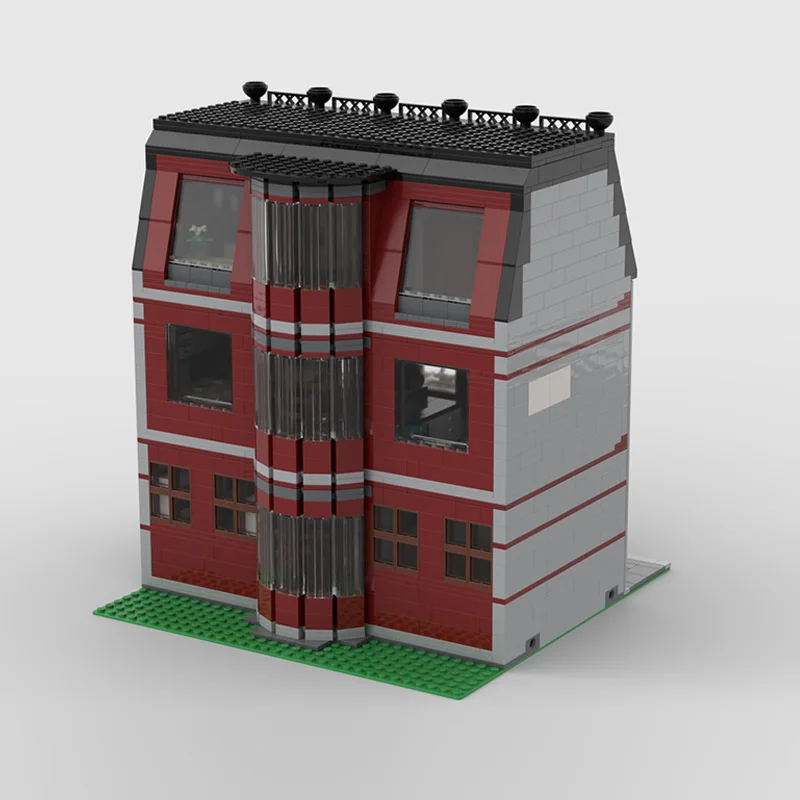 City Street View Modello MOC Mattoni da costruzione Cinco Minutos Architettura Tecnologia modulare Regalo di festa per bambini Assemblare tuta giocattolo