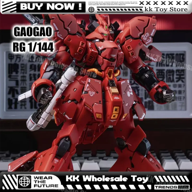 

New GAOGAO Model 1/144 RG MSN-04 Sazabi Assembly Model Kits Plastic skeleton Anime Action Figure Robot Plastic Model Toys