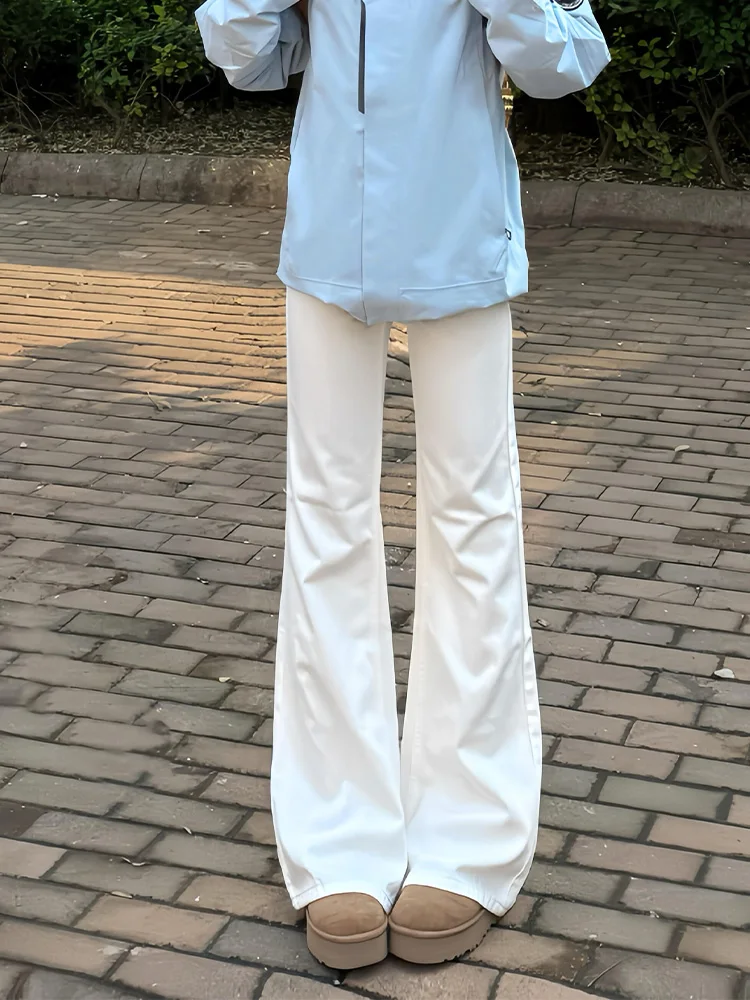 Pantalones Vaqueros de Pierna Recta Estilo Americano, Sensación Holgada, para Mujer, Primavera, Nuevo, Talla Pequeña, Ajustados, Largos hasta el Suelo