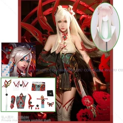 Game LOL The Blade Dancer Irelia Cosplay Costume Irelia Women Cosplay Dress New Year Skin Battle Suit Halloween Role Play Wig