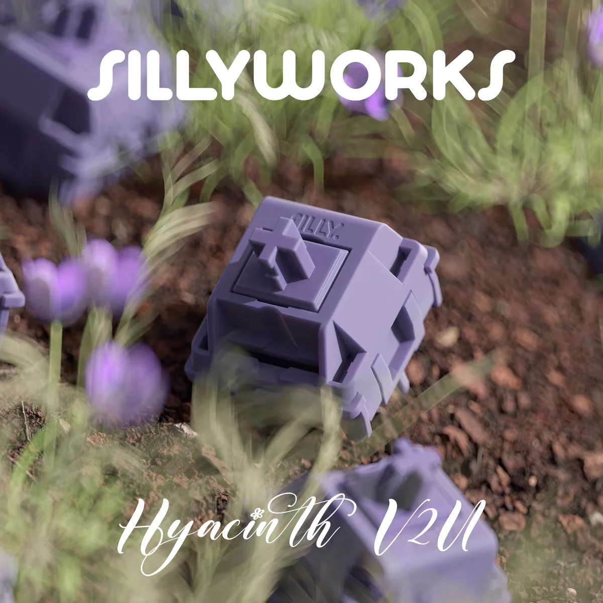 Sillyworks Hyacinth V2 Hyacinth V2U Switch Linear 5pins For Custom Gaming Mechanical Keyboard MX Switch POM Nylon Factory Lubed