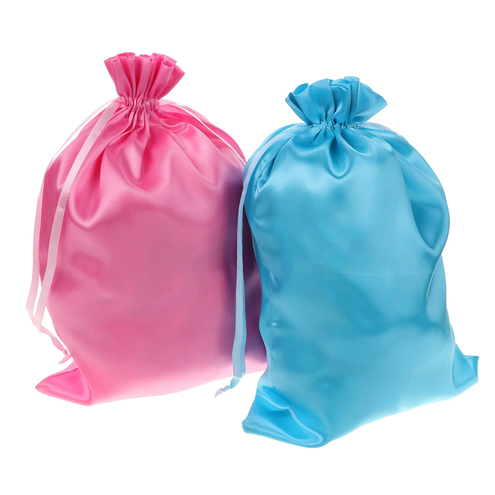 

2pcs Satin Gift Packaging Bags Drawstring Fabric Bridal Favor C y Snack Treat Bag Storage Jewelry Wedding