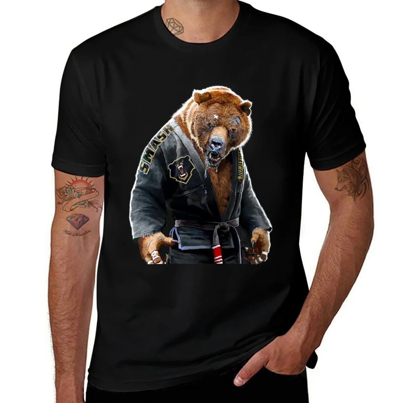 Grizzly Jiu Jitsu - Bear Jiu Jitsu T-Shirt t shirts for man graphic vintage T-Shirt