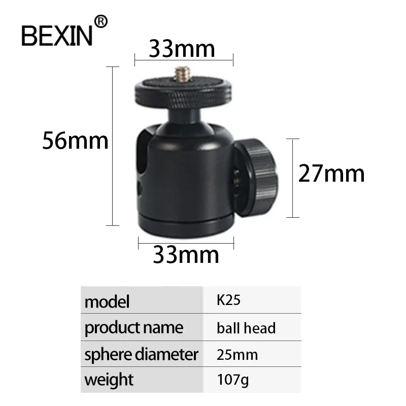 Panoramic 360 Degree Rotation Swivel Monopod Tripod Head Adapter Mount Ball Head Mini Ball Head For DSLR Camera Canon Nikon Sony