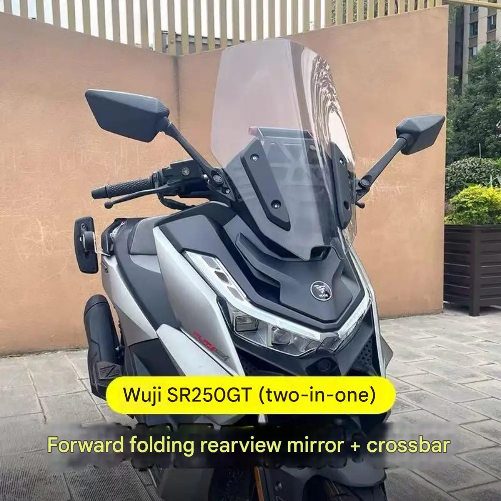 FOR VOGE SR250GT Custom Rearview Mirror Bracket Heightened Relocated Design Foldable Anti-Glare Feature for Enhanced Visibility