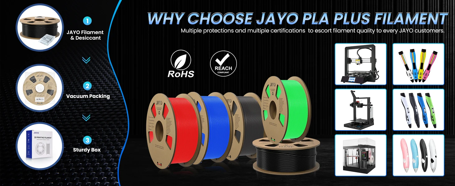 JAYO 5,5 kg 3D PETG/PLA/PLA PLUS Druckerfilament 1,75 mm 100 % blasenfrei, ungiftige 3D-Druckmaterialien für 3D-Drucker und 3D-Stift – Detail 26