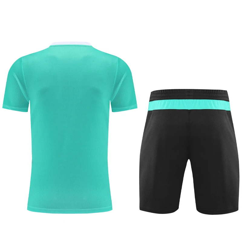 Summer Men Sports Suits High Quality Tennis Jerseys Badminton V Neck Shirt Shorts Patchwork Set Running Football Tracksuit