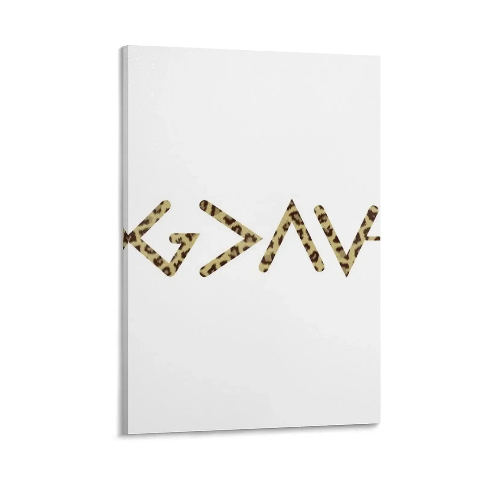 

God is Greater Than the Highs and Lows Romans 8:38-39 Christian Design Leopard Print 2 Canvas Painting poster anime