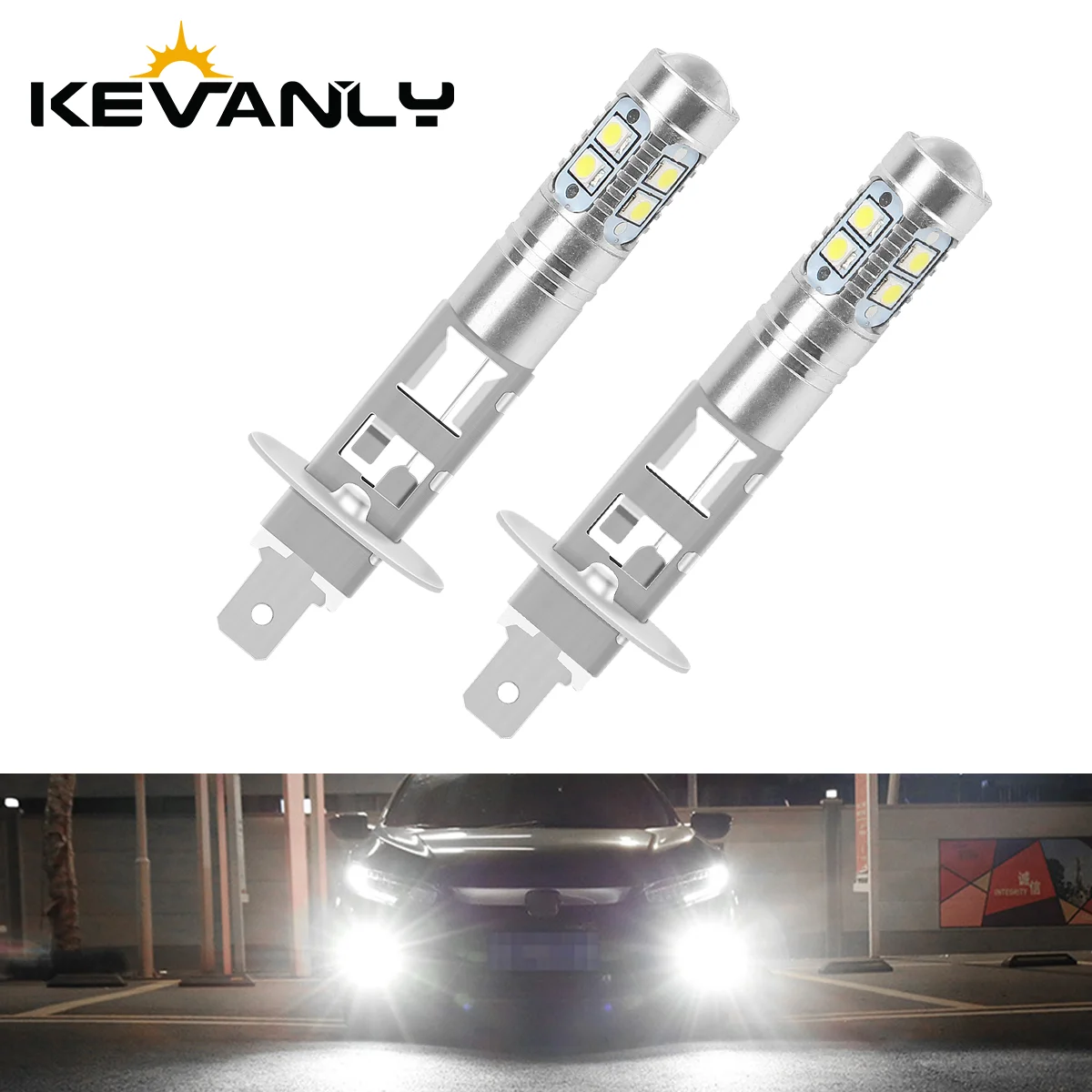 2Pcs H1 Led Car Lig… - image