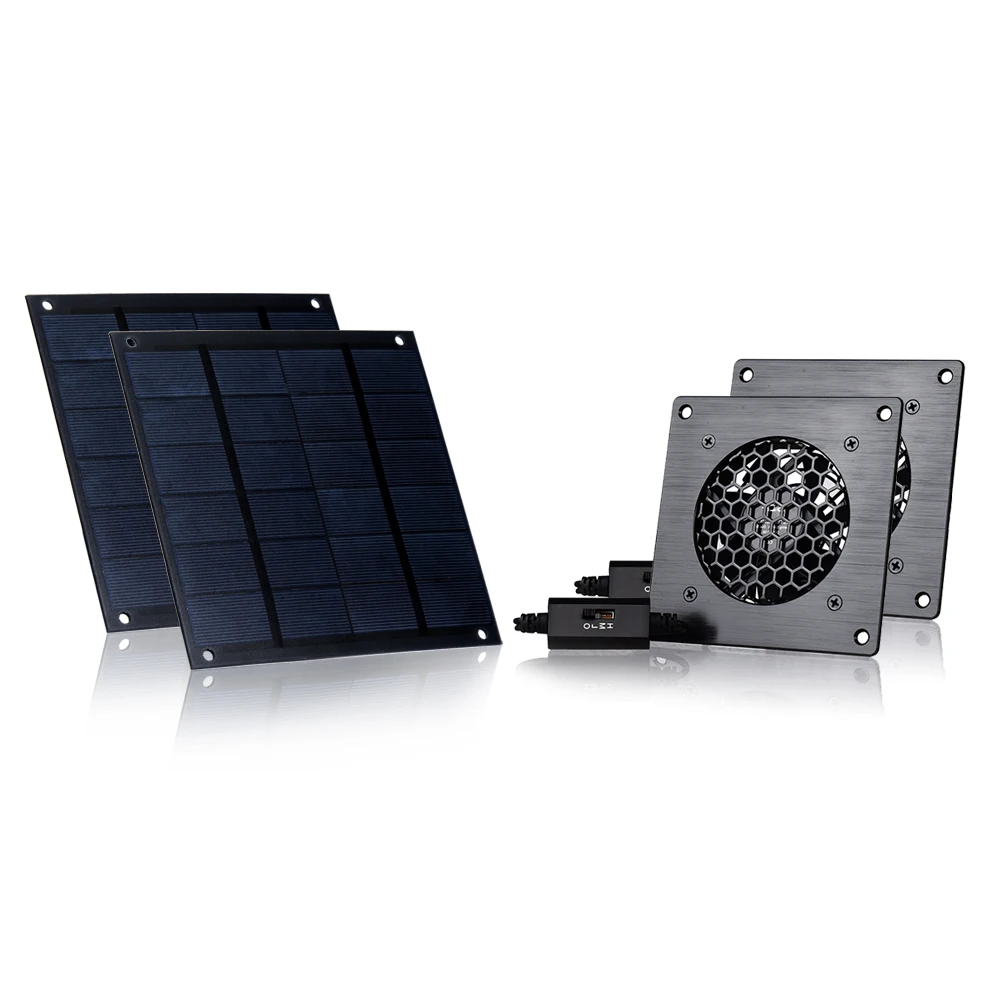 

IP65 IP68 Waterproof Outdoor 5V 12 Volt Solar BLDC Fan for Greenhouse House and Car Window Ventilation and Cooling