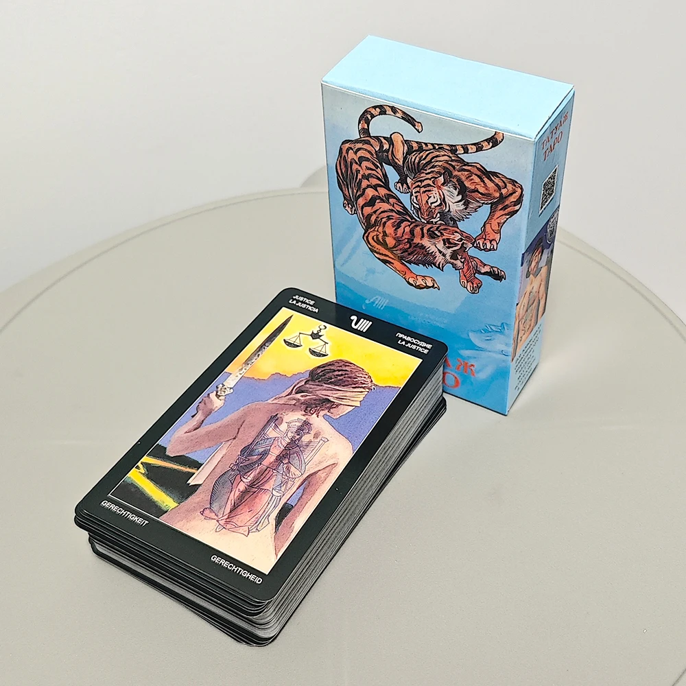 

Tattooed Tarot Deck 78 Pcs Multilingual Tarot Cards - 10.3*6cm