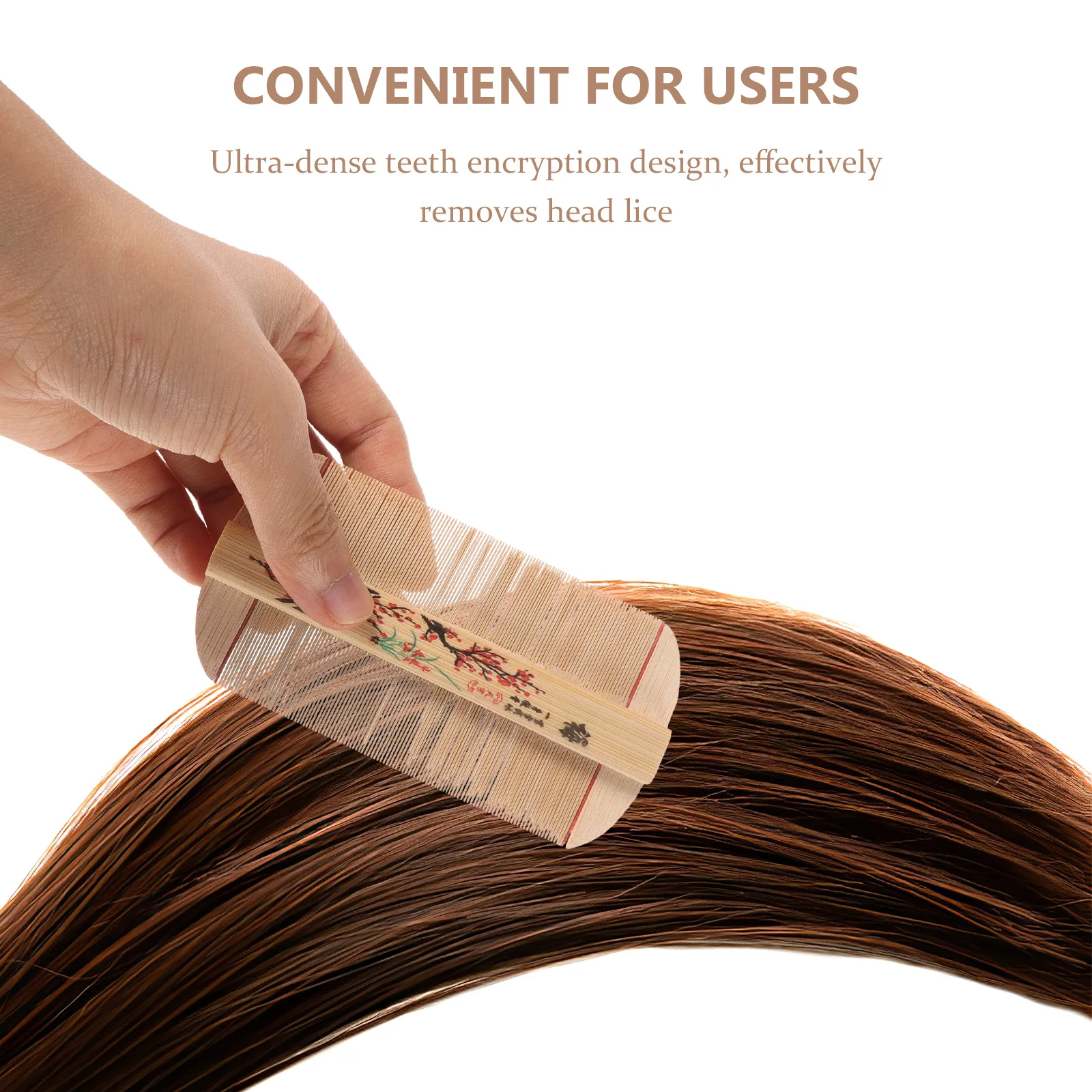 

Double Sided Bamboo Comb Ultra Fine Teeth Vintage Dog Comb for Thick Hair Dandruff Removal Scalp Cleaning Pet Grooming Tool