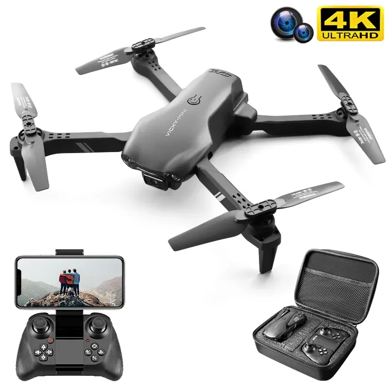 NOVO V13 Mini Drone 4K HD Profissional Com 1080P Câmera Dupla 2.4G WIFi FPV Dron Dobrável RC Quadcopter Presente Brinquedo