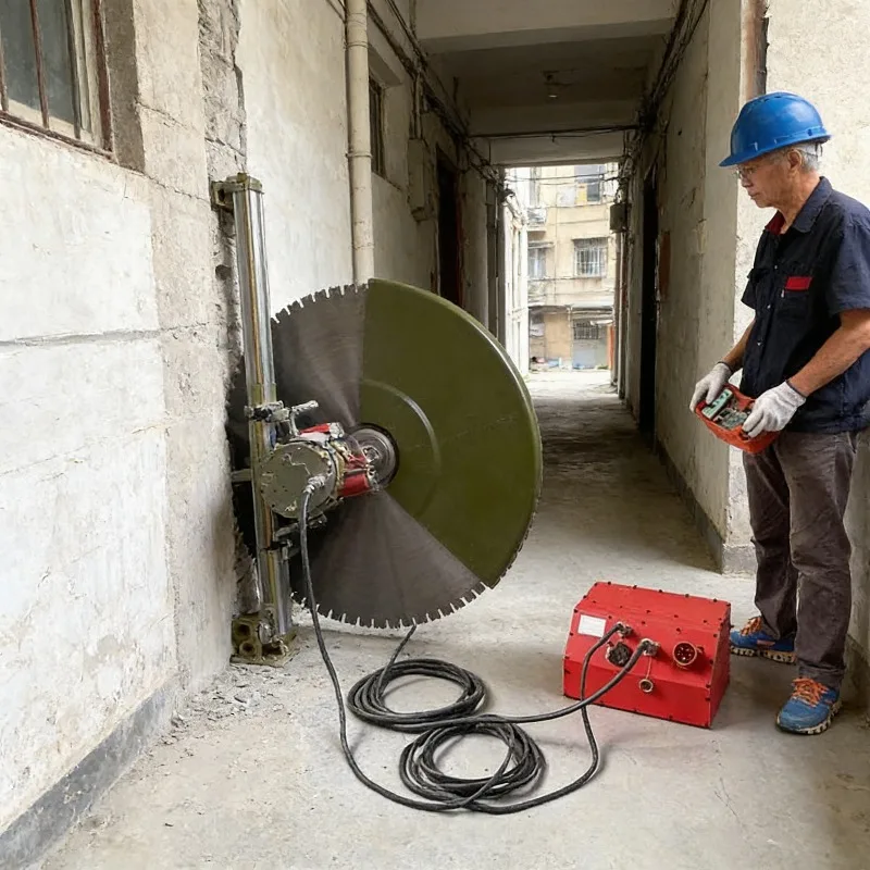 Diamond Blade Wall Saw Machine Hydraulic 600TM For Reinforced Concrete Cutting Heavy Duty Professional Hydraulic Powered Gear