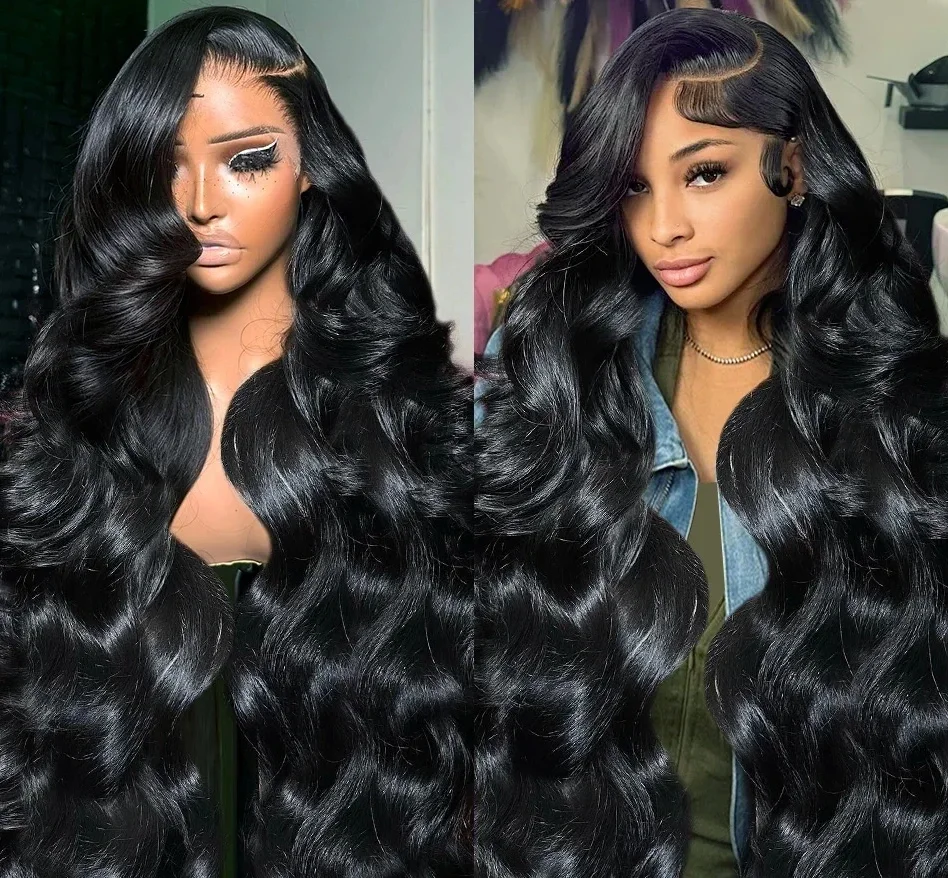 

HD Transparent 13x6 Body Wave Lace Front Human Hair Wigs Brazilian 30 inch Wear Wig 13x4 Lace Frontal Wigs For Women