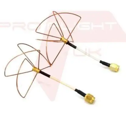 2pcs 1.2G/ 2.4Ghz Circular Polarized Clover Leaf First Person View Long Range High Gain FPV Antenna for VTX VRX video wireless