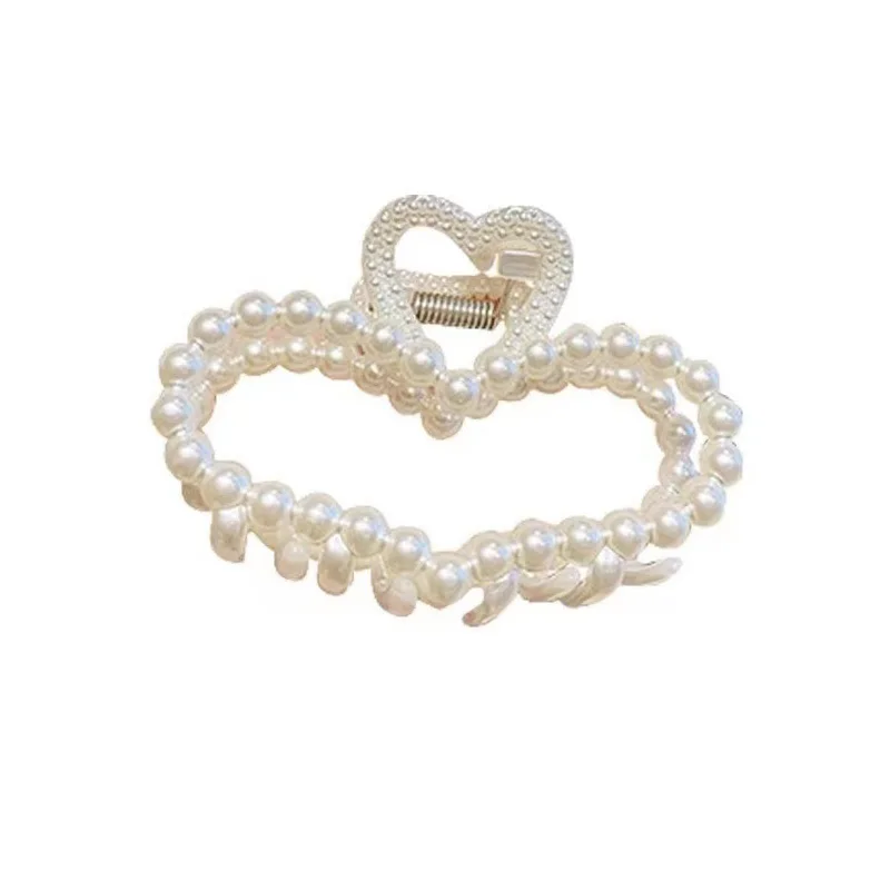 1 Stuks Grote Witte Parel Haar Klauw Clips Voor Vrouwen Meisjes Antislip Haar Klem Mode Haaraccessoires Hoofddeksels Voor party Bruiloft