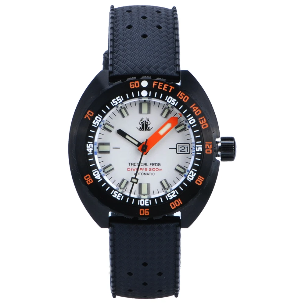 

Tactical Frog SUB 300T PVD Black Diver Watch Men Sapphire Crystal 316L Steel Luminous NH35 Automatic Mechanical 20Bar Dive Watch