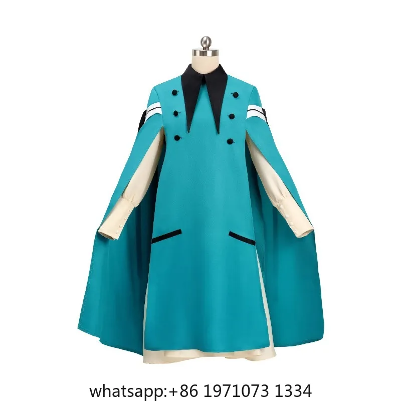 Witch Hat Atelier Coco Cosplay Full Set Cape Dress Pointed Hat Waist Belt Medieval Witch Outfit Halloween Costume