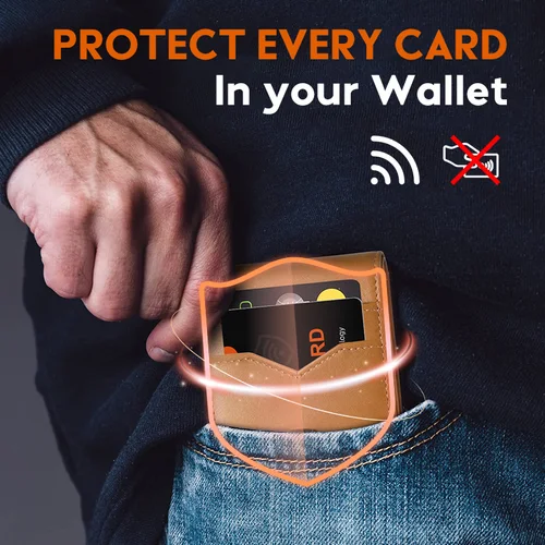 Imagen 2 del producto Tarjetas de bloqueo RFID sin contacto NFC tarjeta de crédito de débito Protector de pasaporte juego de bloqueador diseño antirrobo inteligente