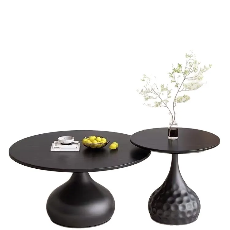 Nordic style solid wood coffee table living room home designer with the same full set of simple modern Internet celebrity round