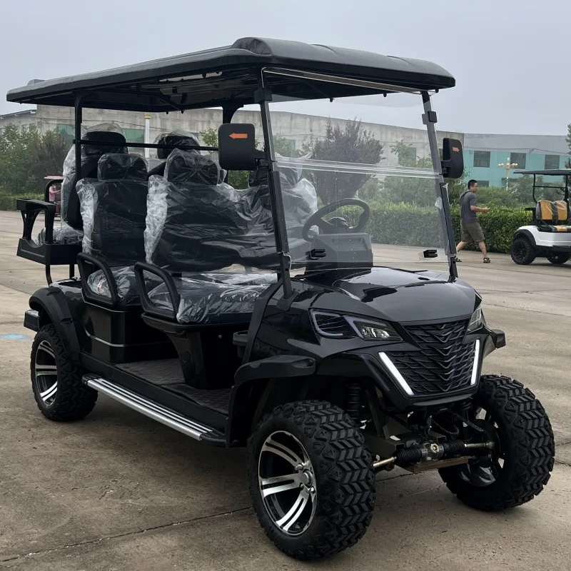 2025 Upgraded Luxury Off Road Golf Club Kart 60V Lithium Battery Reinforced Wear Resistant Chassis 6 Seat Off Road Golf Cart