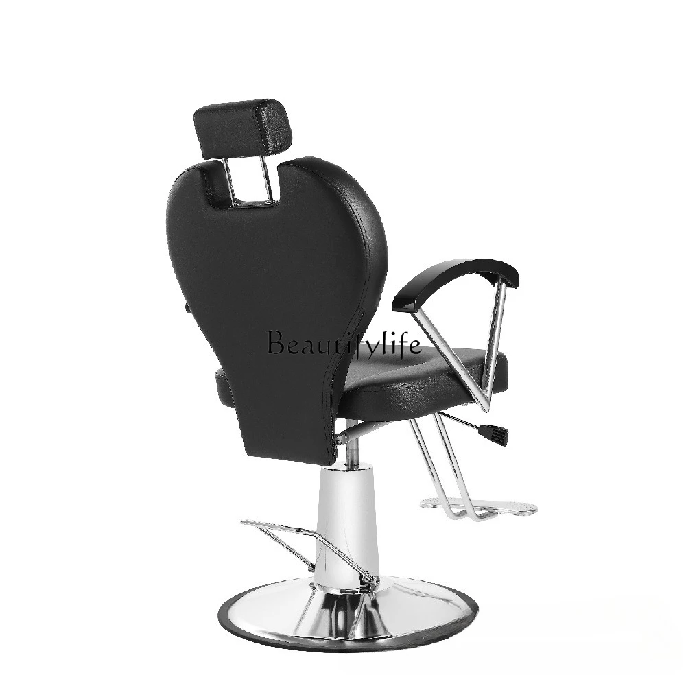 

04*Barber chair classic beauty reclining shaving chair comfortable