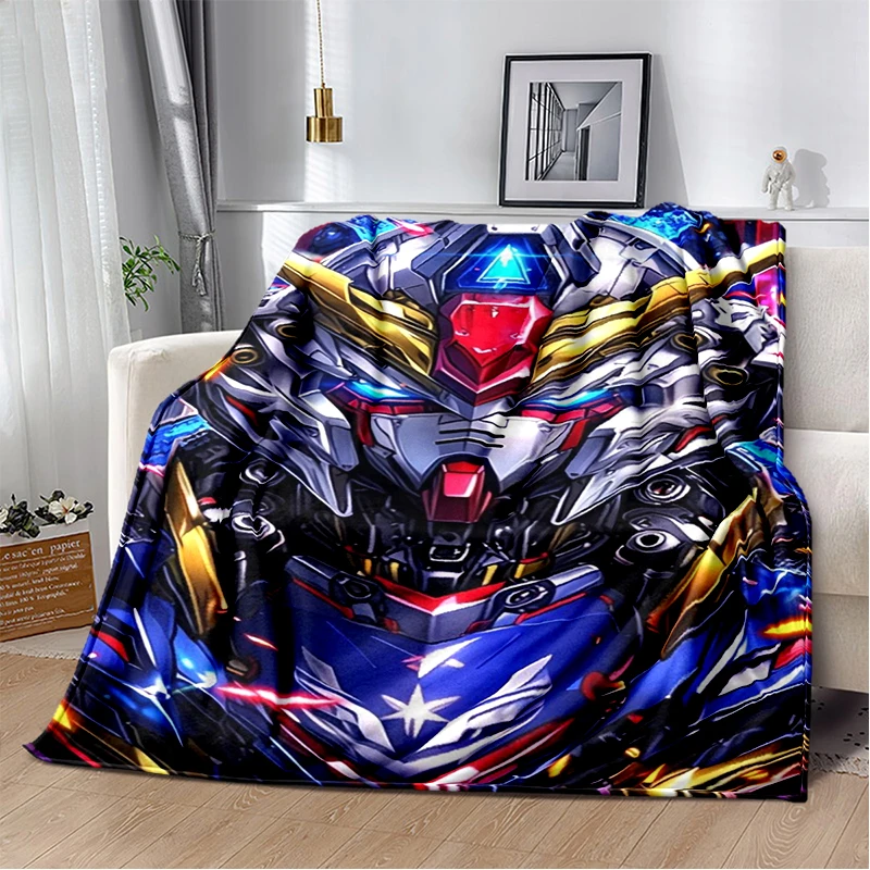 

Мягкое фланелевое одеяло с 3D роботом GUNDAM для кровати, спальни, дивана, пикника, одеяла для покрытия, офисного рождественского подарка
