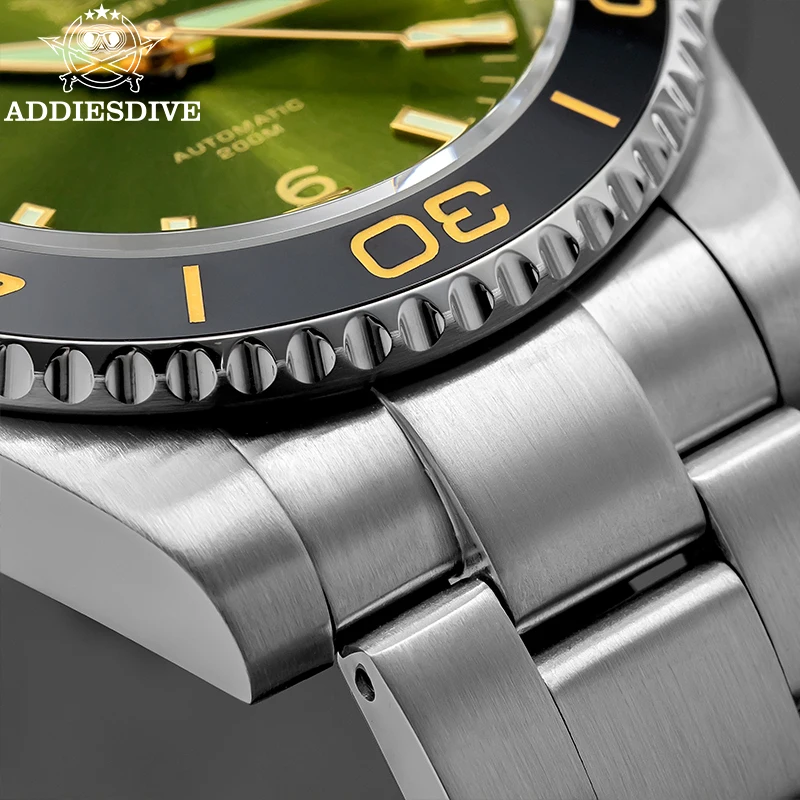 Addiesdive 2025 novo safira nh35 relógios mecânicos automáticos super luminoso 200m à prova dwaterproof água relógio masculino ad2085 reloj hombre