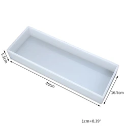 Super Large Rectangular Silicone Molds 3D Rectangle Resin Art Mould Craft Tools Handmade Specimen Candles Home Table Ornament