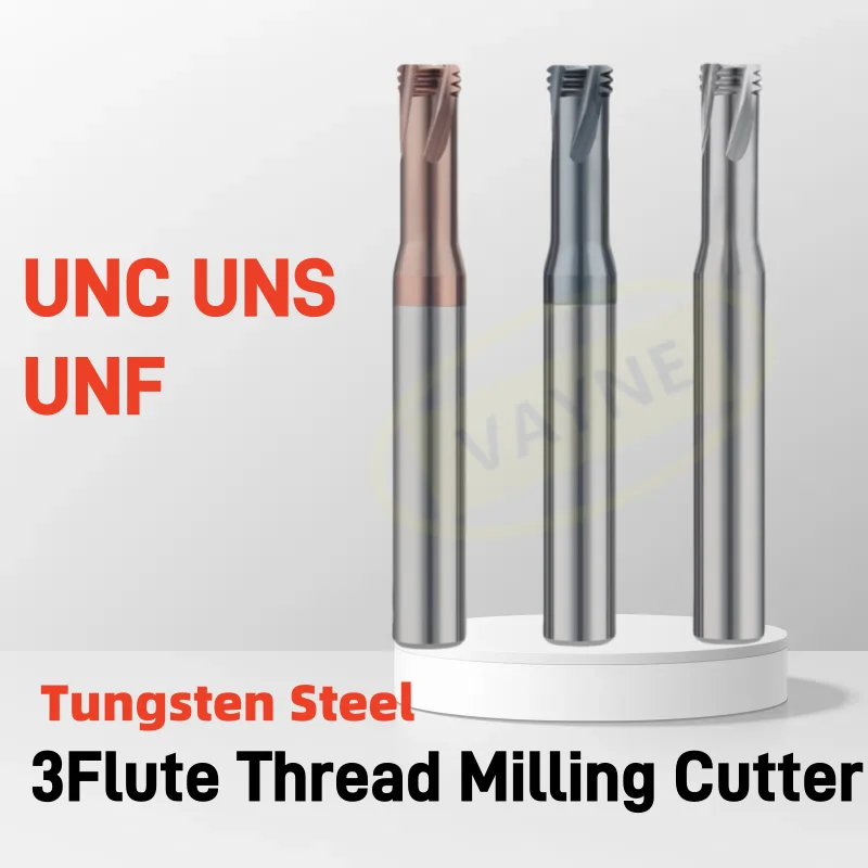 

Трехрядная резьбовая фреза с ЧПУ 60 ° UNC 2-56 6-32 8-32 10-24 1/4 3/8 5/16 UNF 6-40 10-32 Фрезы Фрезы