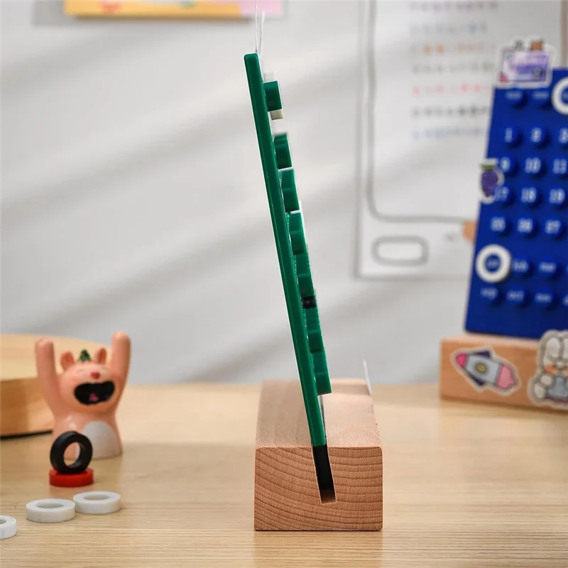 Wooden Desk Calendar Perpetual Calendar Retro Home Unique Gifts,Month Date Display, Desk Decorations For Office
