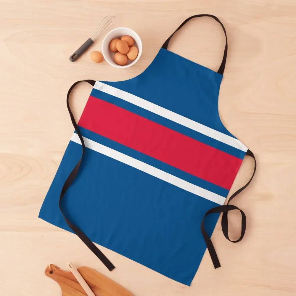 

Blue, White, & Red Power Stripe Apron custom women's kitchen Kitchen Supplies Men kitchen Home And Apron