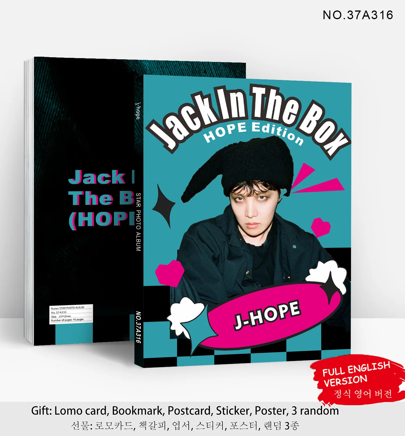 Kpop JHOPE Personal Photo Books Poster Postcard Print Picture Collection For Fans Collectible Gift