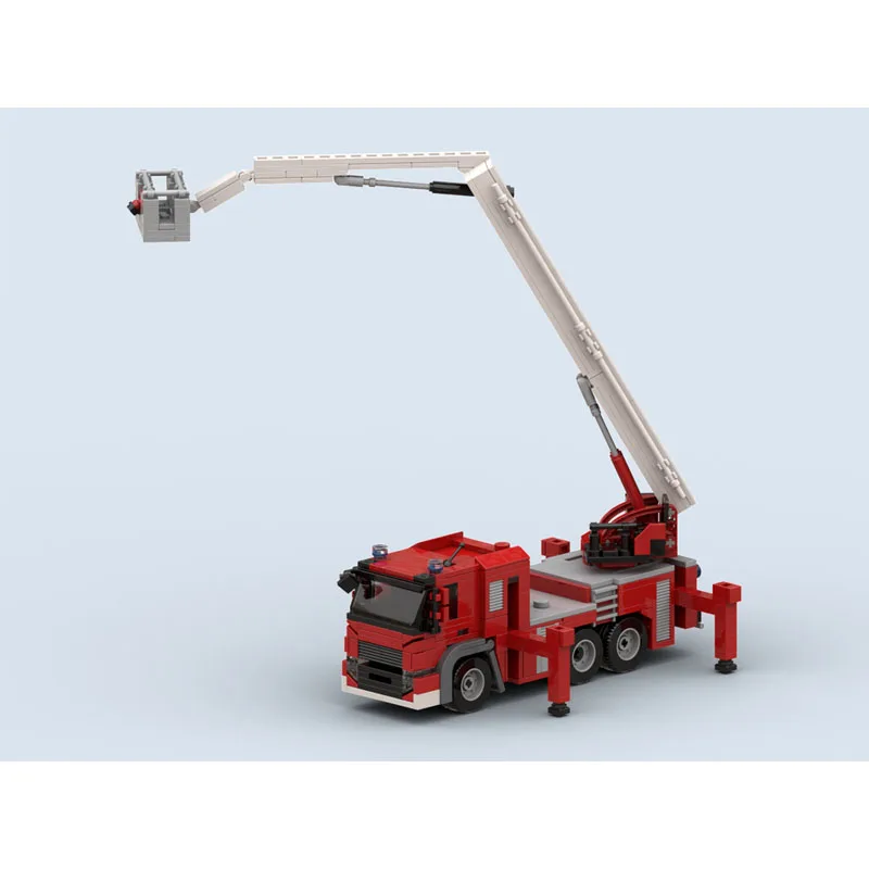 

MOC-35078 City Traffic Rescue Fire Truck Building Block Model 584 Parts MOC Creative Boys Children's Birthday Toy Gift