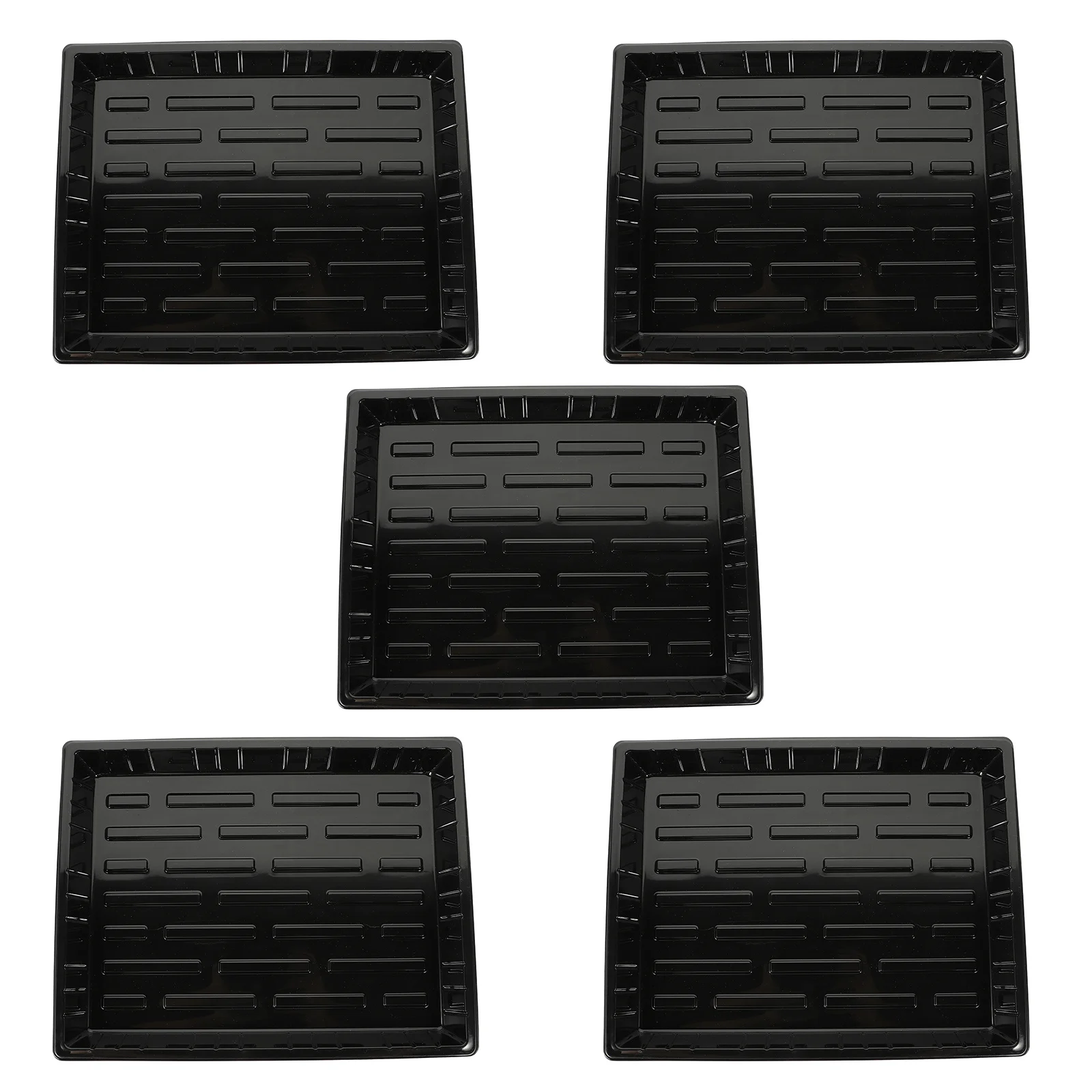

5Pcs No Holes Plant Germination Plate Durable Nursery Tray for Outdoor Garden Use Zero Assembly Flat Growing Trays