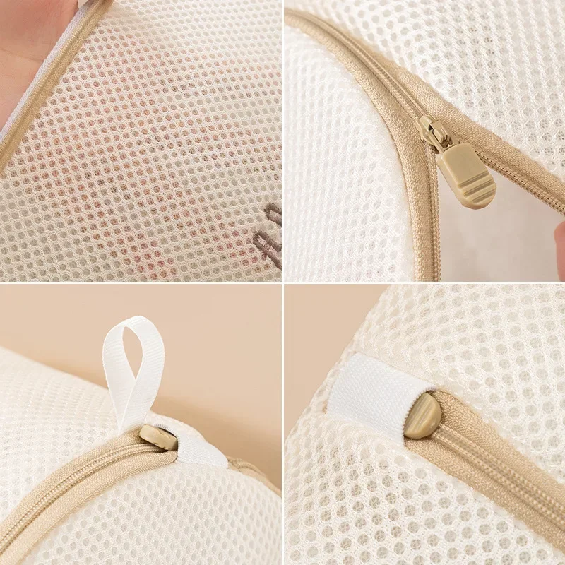 7 حجم حقيبة الغسيل الشبكية البوليستر أكياس غسيل الغسيل انغلق شبكة الغسيل للغسالات الصدرية الملابس سلة غسيل