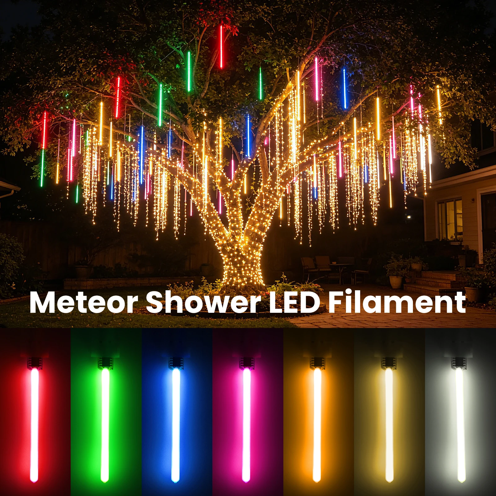 3V Meteor Shower LED Filament USB/2Pin Wire Red Yellow Blue White Flowing Water LED Bulb DIY Lamp Accessories Diode 50/10/5PCS