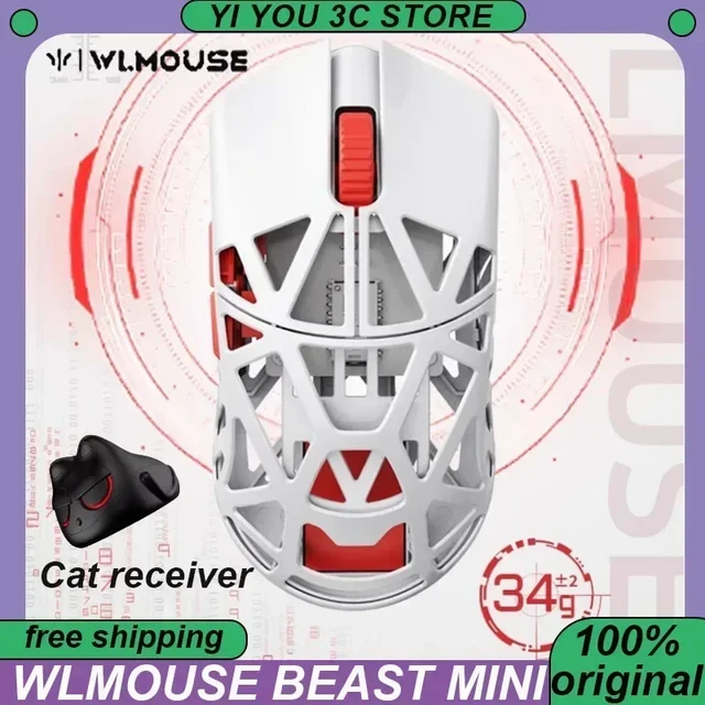 WLmouse BEAST X MINI Wireless Mouse Esports Dual Mode Mice 