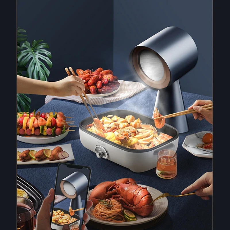 HTT-X6 Настольная вытяжка Бытовая мини-компактная малошумная портативная горячая кастрюля-компаньон для барбекю 30 Вт