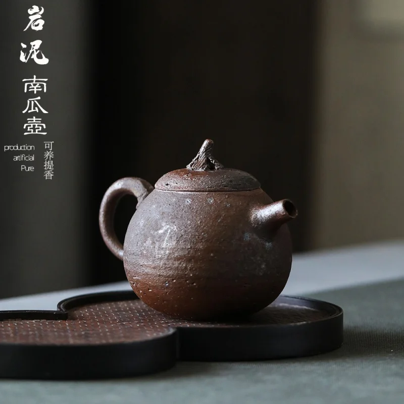 

★Hand-Made Rock Mine Pot Old Rock Mud Pot Teapot Embryo Repair Delicate Japanese Little Teapot Astringent Soft Water Fragrance