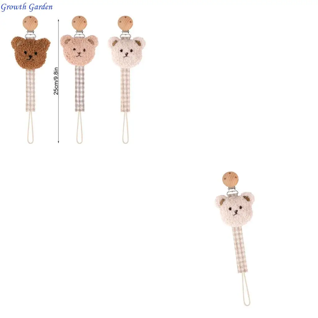 

Pacifier Clip Bear Pattern Teether Pacifier Strap Baby Dummy Clip for Child Pacifier Holder Pacifier Chain Baby Supply E65D