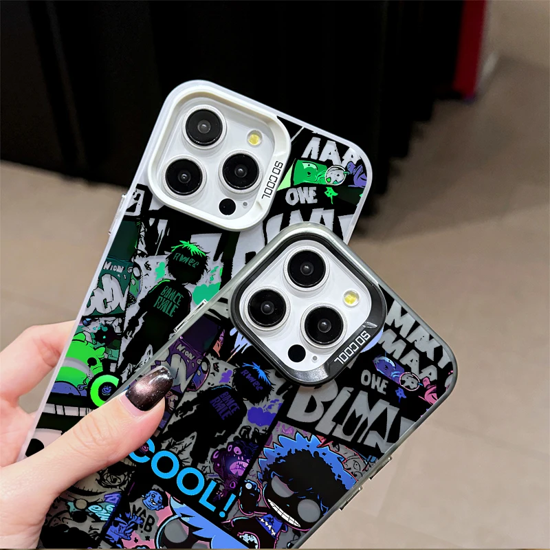 Black Cool Comic Style Phone Case for Oppo Realme 13 12 11 10 9i 8 8i C65 C63 C55 C53 C35 C33 C20 C21Y C15 C21 Matte Back Cover