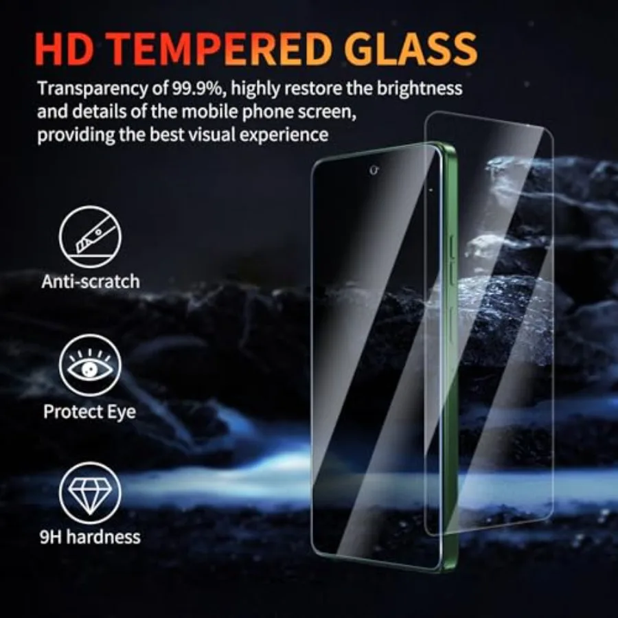 Confezione da 3 pellicole protettive per schermo per Motorola Moto G Power 2025 Pellicola in vetro temperato da 6,8 pollici antigraffio 9H Hardn HD Custodia trasparente Friendl