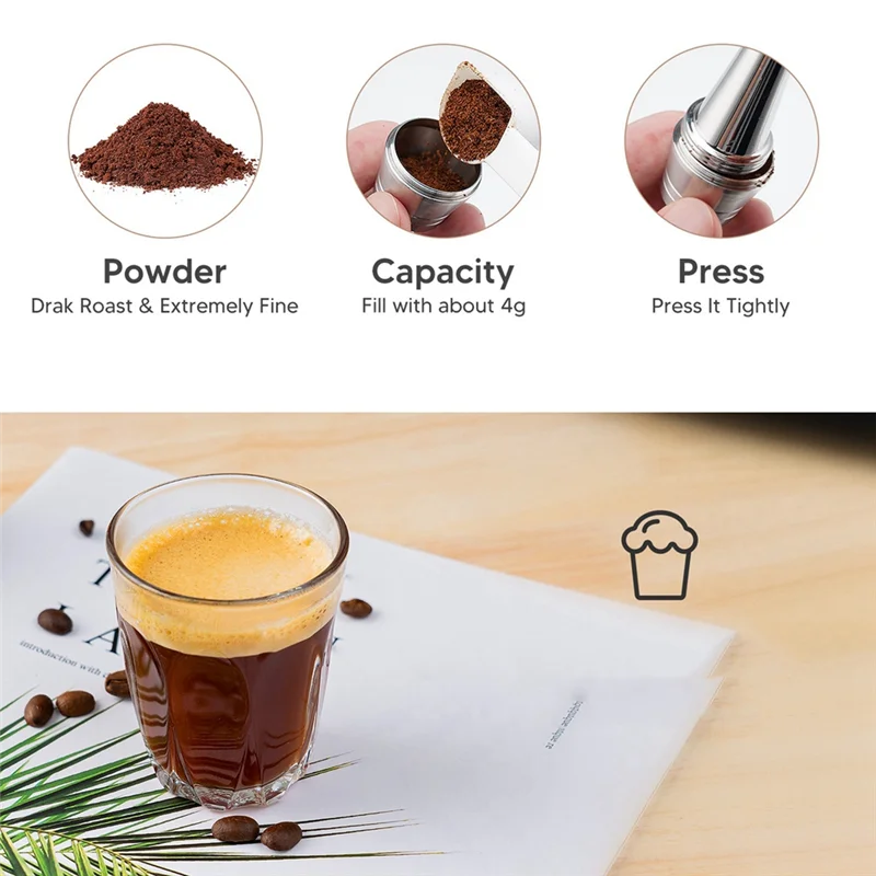 WHYY-roestvrijstalen herbruikbare koffiecapsule Herbruikbare koffiecapsule Cupfilter Compatibel met Delta Q koffiaccessoires.